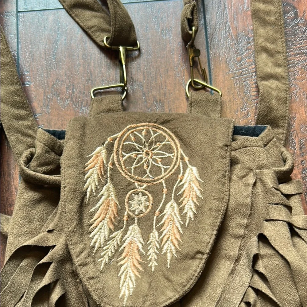 Brown Leather-Like Backpack with Classic Design